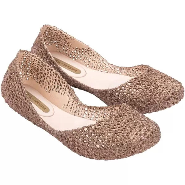 Melissa Campana Papel Flats for Women - Comfortable, Stylish &amp; Flexible Slide-On Closed-Toe Jelly Flat Shoes with Hollow Interwoven Cut Out Design