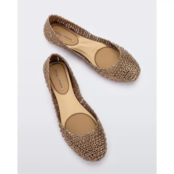 Melissa Campana Papel Flats for Women - Comfortable, Stylish &amp; Flexible Slide-On Closed-Toe Jelly Flat Shoes with Hollow Interwoven Cut Out Design