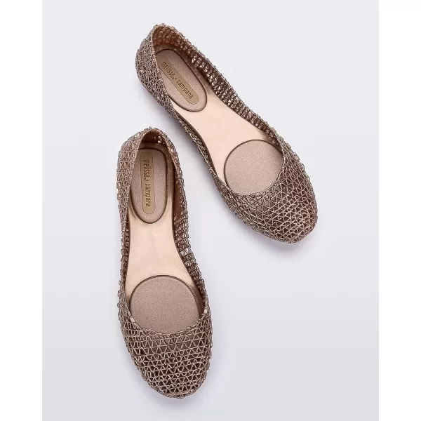 Melissa Campana Papel Flats for Women - Comfortable, Stylish &amp; Flexible Slide-On Closed-Toe Jelly Flat Shoes with Hollow Interwoven Cut Out Design