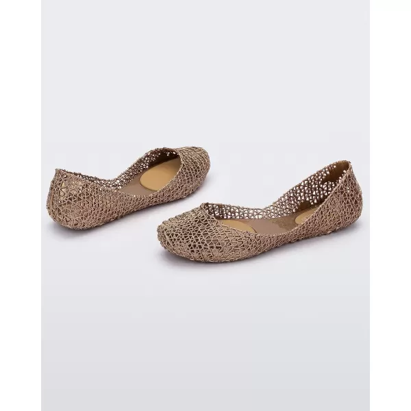 Melissa Campana Papel Flats for Women - Comfortable, Stylish &amp; Flexible Slide-On Closed-Toe Jelly Flat Shoes with Hollow Interwoven Cut Out Design
