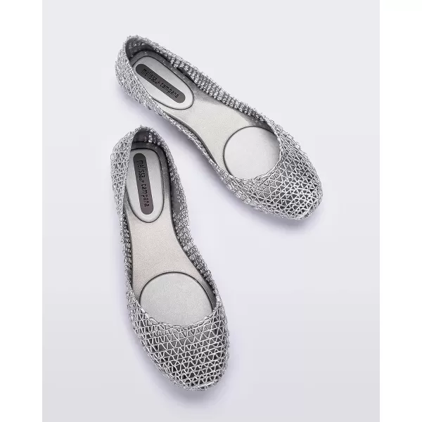 Melissa Campana Papel Flats for Women - Comfortable, Stylish &amp; Flexible Slide-On Closed-Toe Jelly Flat Shoes with Hollow Interwoven Cut Out Design