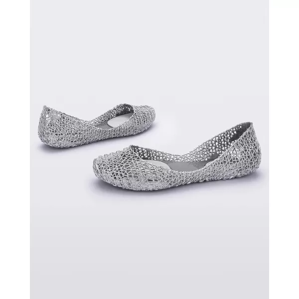 Melissa Campana Papel Flats for Women - Comfortable, Stylish &amp; Flexible Slide-On Closed-Toe Jelly Flat Shoes with Hollow Interwoven Cut Out Design