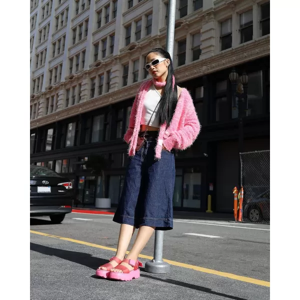 Melissa Kick Off Platform Sandals for Women - Super Soft and Flexible Vegan Chunky Platform Sandal with Adjustable Straps and Open Toe Design