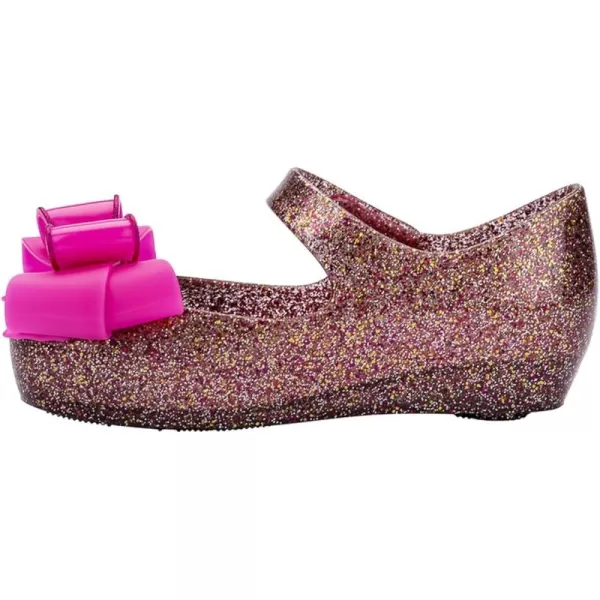 Melissa Mini Ultragirl Sweet IX Mary Jane Flats for Babies &amp; Toddlers - Comfortable &amp; Cute Peep Toe Jelly Flat Shoes with Clear Sparkly Upper