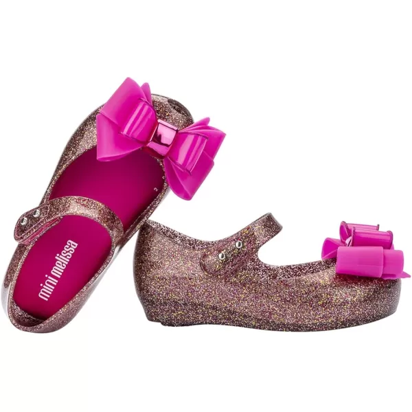 Melissa Mini Ultragirl Sweet IX Mary Jane Flats for Babies &amp; Toddlers - Comfortable &amp; Cute Peep Toe Jelly Flat Shoes with Clear Sparkly Upper