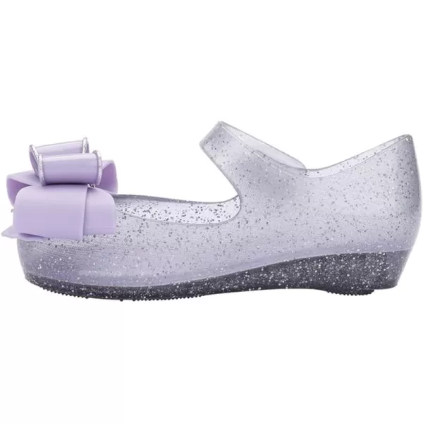 Melissa Mini Ultragirl Sweet IX Mary Jane Flats for Babies &amp; Toddlers - Comfortable &amp; Cute Peep Toe Jelly Flat Shoes with Clear Sparkly Upper