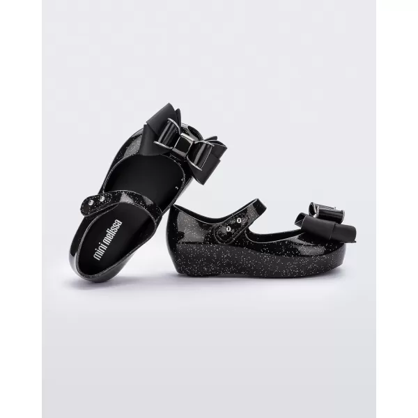 Melissa Mini Ultragirl Sweet IX Mary Jane Flats for Babies &amp; Toddlers - Comfortable &amp; Cute Peep Toe Jelly Flat Shoes with Clear Sparkly Upper