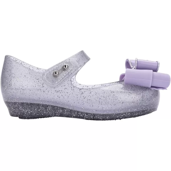 Melissa Mini Ultragirl Sweet IX Mary Jane Flats for Babies &amp; Toddlers - Comfortable &amp; Cute Peep Toe Jelly Flat Shoes with Clear Sparkly Upper