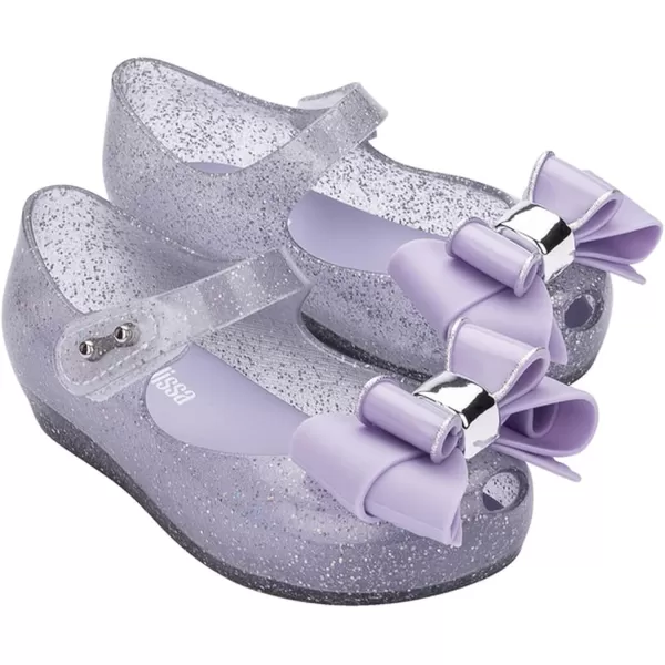 Melissa Mini Ultragirl Sweet IX Mary Jane Flats for Babies &amp; Toddlers - Comfortable &amp; Cute Peep Toe Jelly Flat Shoes with Clear Sparkly Upper