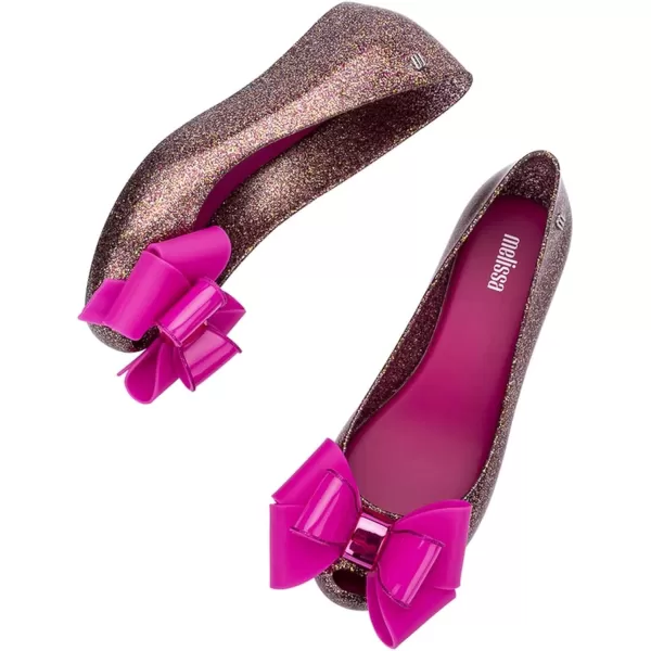 Melissa Ultragirl Sweet XXI Flats for Women - Comfortable, Stylish &amp; Flexible Jelly Flat Shoes with Cut-Out Toe, Classic Jelly Upper &amp; Bow Embellishment