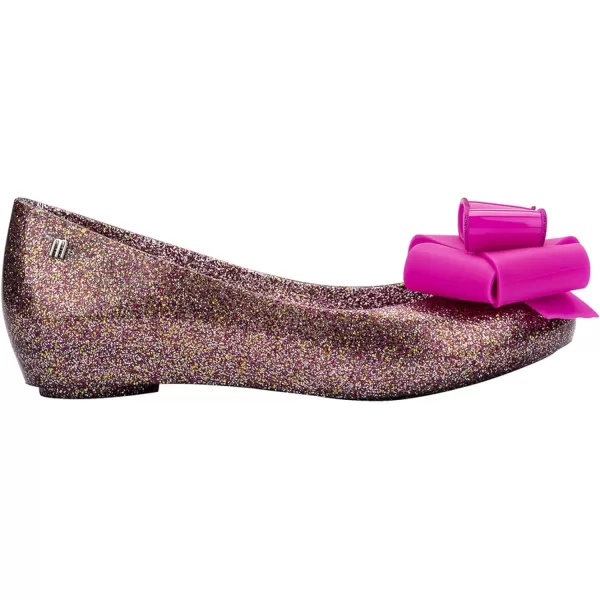 Melissa Ultragirl Sweet XXI Flats for Women - Comfortable, Stylish &amp; Flexible Jelly Flat Shoes with Cut-Out Toe, Classic Jelly Upper &amp; Bow Embellishment