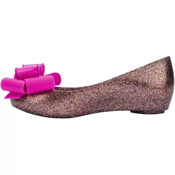 Melissa Ultragirl Sweet XXI Flats for Women - Comfortable, Stylish &amp; Flexible Jelly Flat Shoes with Cut-Out Toe, Classic Jelly Upper &amp; Bow Embellishment