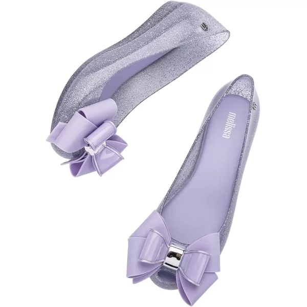 Melissa Ultragirl Sweet XXI Flats for Women - Comfortable, Stylish &amp; Flexible Jelly Flat Shoes with Cut-Out Toe, Classic Jelly Upper &amp; Bow Embellishment