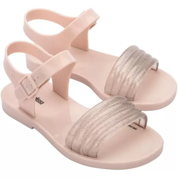 Mini Melissa Mar Wave Girls Sandals - Bubble Jelly Sandal, Summer Sandals for Girls, Adjustable Ankle Strap, Kids Jelly Shoes