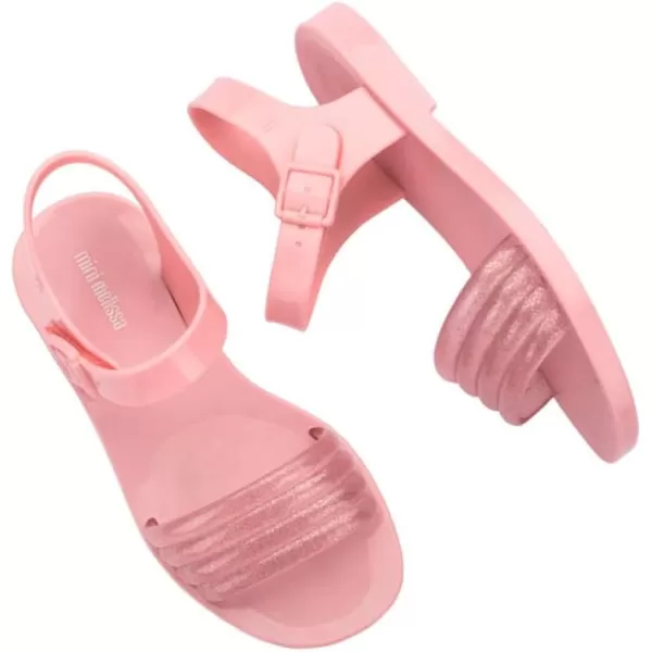 Mini Melissa Mar Wave Girls Sandals - Bubble Jelly Sandal, Summer Sandals for Girls, Adjustable Ankle Strap, Kids Jelly Shoes