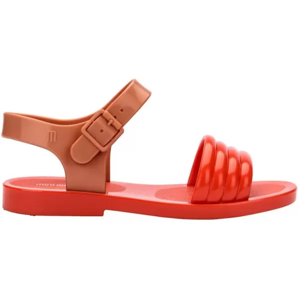 Mini Melissa Mar Wave Girls Sandals - Bubble Jelly Sandal, Summer Sandals for Girls, Adjustable Ankle Strap, Kids Jelly Shoes