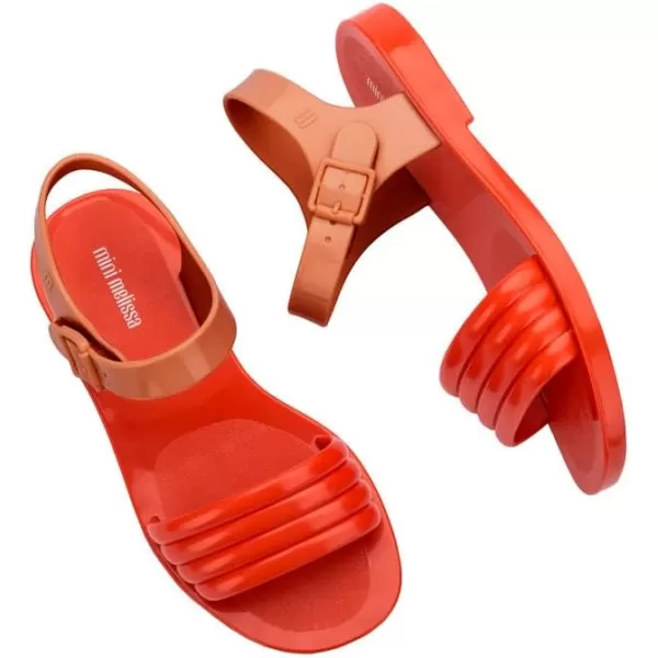 Mini Melissa Mar Wave Girls Sandals - Bubble Jelly Sandal, Summer Sandals for Girls, Adjustable Ankle Strap, Kids Jelly Shoes
