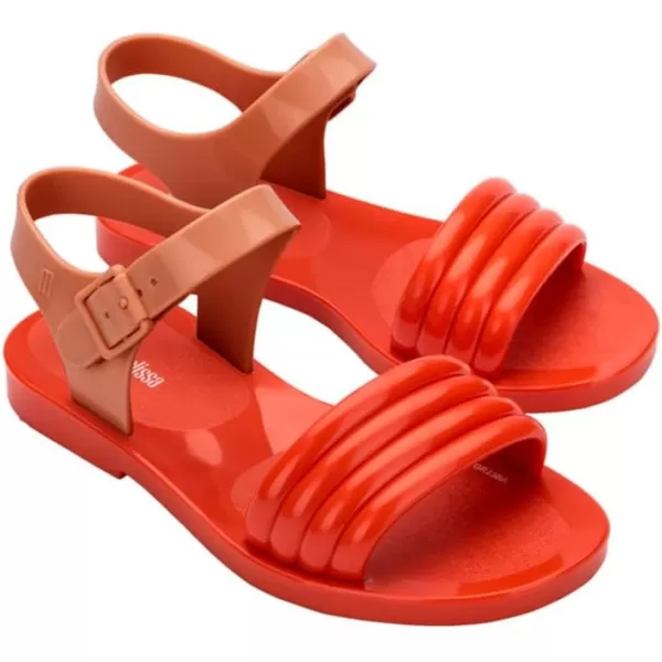 Mini Melissa Mar Wave Girls Sandals - Bubble Jelly Sandal, Summer Sandals for Girls, Adjustable Ankle Strap, Kids Jelly Shoes