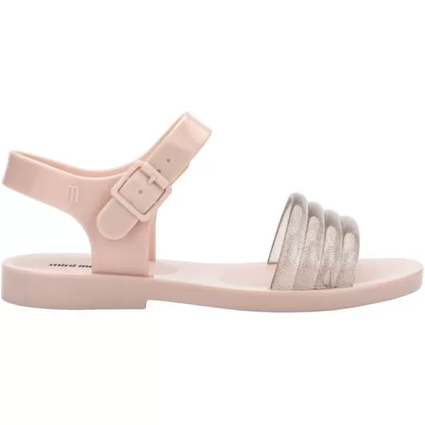 Mini Melissa Mar Wave Girls Sandals - Bubble Jelly Sandal, Summer Sandals for Girls, Adjustable Ankle Strap, Kids Jelly Shoes