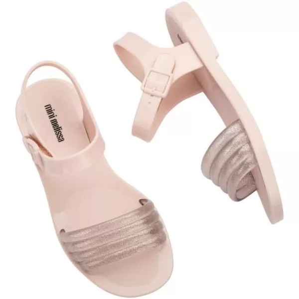 Mini Melissa Mar Wave Girls Sandals - Bubble Jelly Sandal, Summer Sandals for Girls, Adjustable Ankle Strap, Kids Jelly Shoes