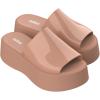 imageMelissa Becky Platform Slides for Women  Cushioned and Comfortable Chunky Platform SlipOn Sandals with Jelly Upper and Open Toe Design VeganBeige