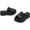 imageMelissa Becky Platform Slides for Women  Cushioned and Comfortable Chunky Platform SlipOn Sandals with Jelly Upper and Open Toe Design VeganBlack