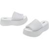 imageMelissa Becky Platform Slides for Women  Cushioned and Comfortable Chunky Platform SlipOn Sandals with Jelly Upper and Open Toe Design VeganGrey