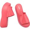 imageMelissa Becky Platform Slides for Women  Cushioned and Comfortable Chunky Platform SlipOn Sandals with Jelly Upper and Open Toe Design VeganLight Pink