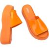 imageMelissa Becky Platform Slides for Women  Cushioned and Comfortable Chunky Platform SlipOn Sandals with Jelly Upper and Open Toe Design VeganOrange