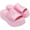 imageMelissa Becky Platform Slides for Women  Cushioned and Comfortable Chunky Platform SlipOn Sandals with Jelly Upper and Open Toe Design VeganPinkPink