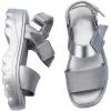 imageMelissa Kick Off Platform Sandals for Women  Super Soft and Flexible Vegan Chunky Platform Sandal with Adjustable Straps and Open Toe DesignSilver