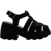 imageMelissa Megan Velvet Platform Jelly Heels for Women  The Iconic Original 90s Jelly Shoe Fishermans Sandal with Chunky Platform LugSole Heel and Adjustable Strap and Side BuckleVelvet  Black