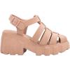 imageMelissa Megan Velvet Platform Jelly Heels for Women  The Iconic Original 90s Jelly Shoe Fishermans Sandal with Chunky Platform LugSole Heel and Adjustable Strap and Side BuckleVelvet  Pink