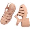 imageMelissa Megan Velvet Platform Jelly Heels for Women  The Iconic Original 90s Jelly Shoe Fishermans Sandal with Chunky Platform LugSole Heel and Adjustable Strap and Side BuckleVelvet  Pink