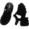 imageMelissa Megan Velvet Platform Jelly Heels for Women  The Iconic Original 90s Jelly Shoe Fishermans Sandal with Chunky Platform LugSole Heel and Adjustable Strap and Side BuckleVelvet  Black