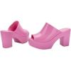 imageMelissa Mule Heel Collection  Fashion Sandal for Women  Iridescent Comfortable Mule Style  HighShine Upper with Bubblegum Scent  Chic and SophisticatedMule  Pink
