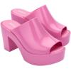 imageMelissa Mule Heel Collection  Fashion Sandal for Women  Iridescent Comfortable Mule Style  HighShine Upper with Bubblegum Scent  Chic and SophisticatedMule  Pink