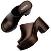 imageMelissa Mule Heel Collection  Fashion Sandal for Women  Iridescent Comfortable Mule Style  HighShine Upper with Bubblegum Scent  Chic and SophisticatedMule Hype  Bronze