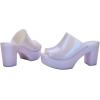imageMelissa Mule Heel Collection  Fashion Sandal for Women  Iridescent Comfortable Mule Style  HighShine Upper with Bubblegum Scent  Chic and SophisticatedMule  Pearly Blue