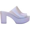 imageMelissa Mule Heel Collection  Fashion Sandal for Women  Iridescent Comfortable Mule Style  HighShine Upper with Bubblegum Scent  Chic and SophisticatedMule  Pearly Blue