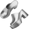 imageMelissa Mule Heel Collection  Fashion Sandal for Women  Iridescent Comfortable Mule Style  HighShine Upper with Bubblegum Scent  Chic and SophisticatedMule Hype  Light Silver