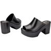 imageMelissa Mule Heel Collection  Fashion Sandal for Women  Iridescent Comfortable Mule Style  HighShine Upper with Bubblegum Scent  Chic and SophisticatedMule Hype  Dark Silver