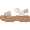 imageMelissa Kick Off Platform Sandals for Women  Super Soft and Flexible Vegan Chunky Platform Sandal with Adjustable Straps and Open Toe DesignBeigeGlitter