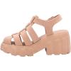 imageMelissa Megan Velvet Platform Jelly Heels for Women  The Iconic Original 90s Jelly Shoe Fishermans Sandal with Chunky Platform LugSole Heel and Adjustable Strap and Side BuckleVelvet  Pink