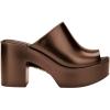 imageMelissa Mule Heel Collection  Fashion Sandal for Women  Iridescent Comfortable Mule Style  HighShine Upper with Bubblegum Scent  Chic and SophisticatedMule Hype  Bronze