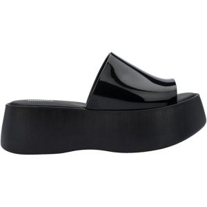 imageMelissa Becky Platform Slides for Women  Cushioned and Comfortable Chunky Platform SlipOn Sandals with Jelly Upper and Open Toe Design VeganBlack