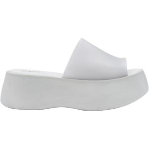 imageMelissa Becky Platform Slides for Women  Cushioned and Comfortable Chunky Platform SlipOn Sandals with Jelly Upper and Open Toe Design VeganGrey