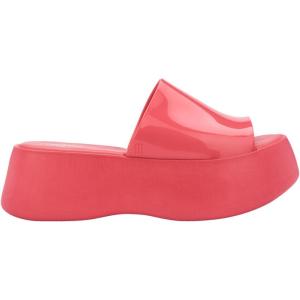imageMelissa Becky Platform Slides for Women  Cushioned and Comfortable Chunky Platform SlipOn Sandals with Jelly Upper and Open Toe Design VeganLight Pink