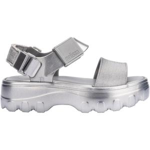 imageMelissa Kick Off Platform Sandals for Women  Super Soft and Flexible Vegan Chunky Platform Sandal with Adjustable Straps and Open Toe DesignSilver