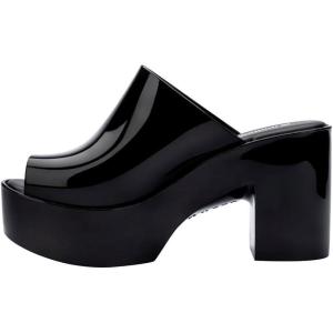 imageMelissa Mule Heel Collection  Fashion Sandal for Women  Iridescent Comfortable Mule Style  HighShine Upper with Bubblegum Scent  Chic and SophisticatedMule Hype  Black